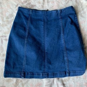 Denim blue skirt